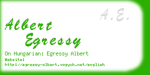 albert egressy business card